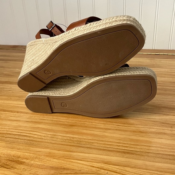 a new day Brown Textured Wedge Heels Size 12 - Picture 5 of 8